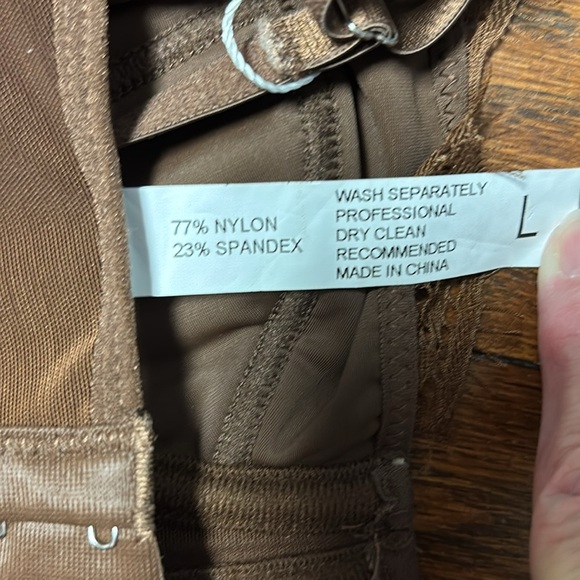 Raxnode Brown Lace Corset Top New With Tags Size Large - Picture 7 of 8